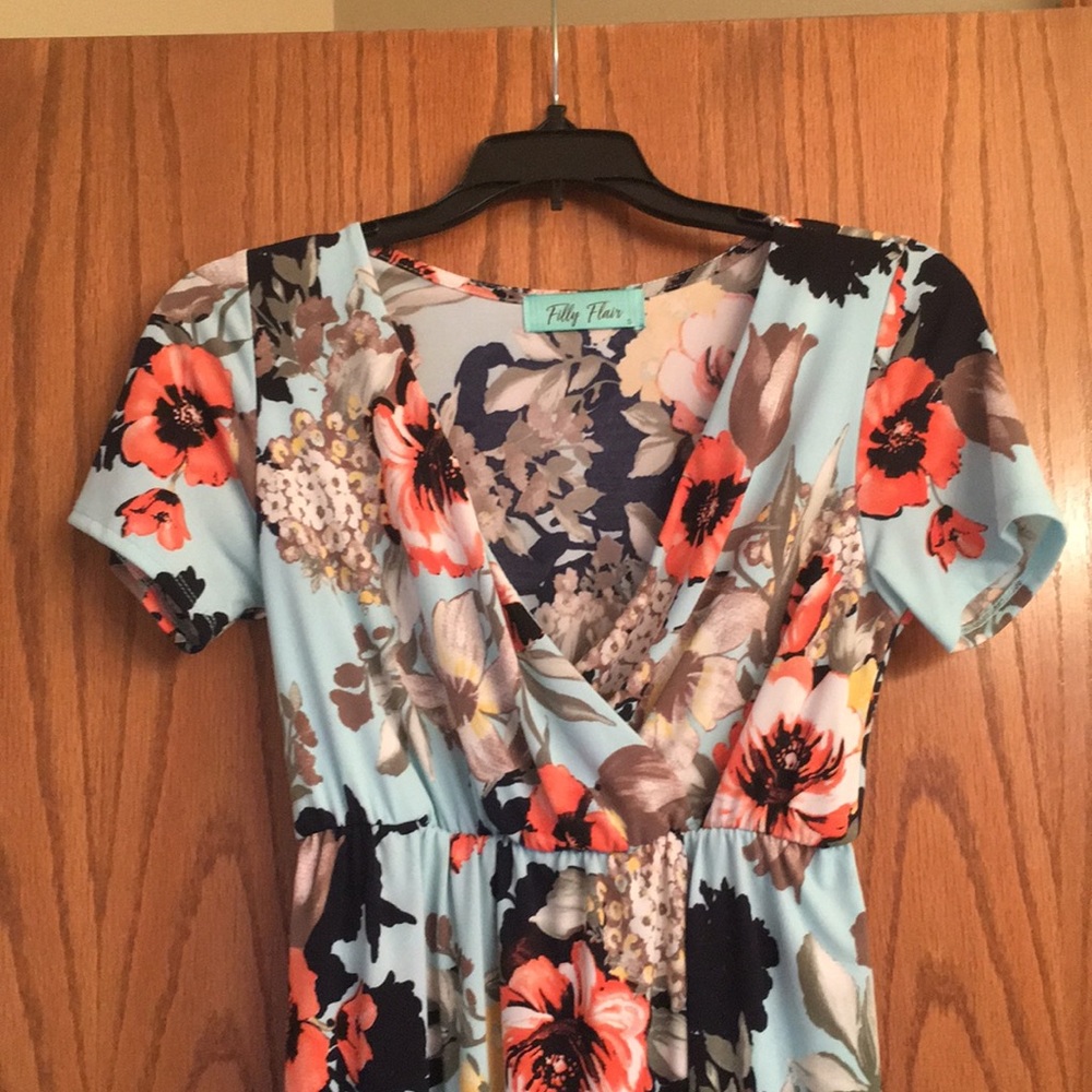 Filly flair boutique high-low floral maxi dress